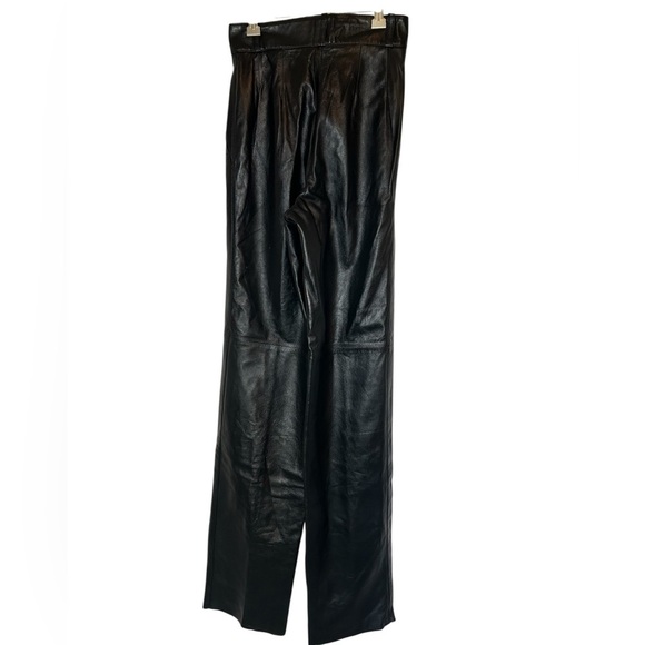 VTG L. ALVEAR Piel Black Goth Vibes Leather Pants, Size Small / 4 - Picture 3 of 10